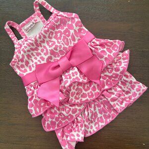 #PoshPets Leopard and Ruffle Dress
